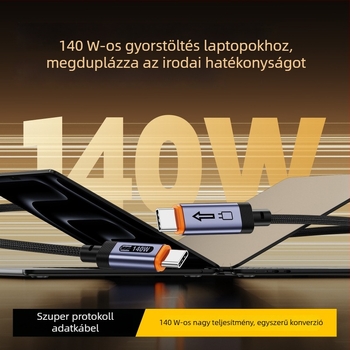 140W teljes protokoll USB-C adatkábel ultra gyors töltéssel Huawei, Oppo és Xiaomi számára