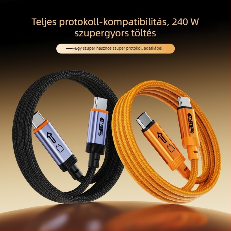 140W teljes protokoll USB-C adatkábel ultra gyors töltéssel Huawei, Oppo és Xiaomi számára