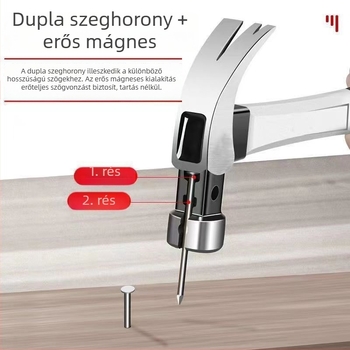 Zindori ácskalapács hosszú nyele, magas széntartalmú acél