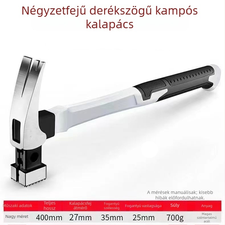 Zindori ácskalapács hosszú nyele, magas széntartalmú acél