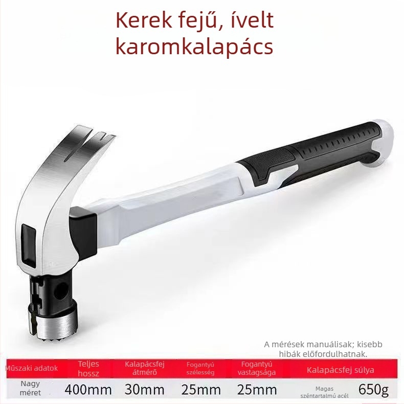 Zindori ácskalapács hosszú nyele, magas széntartalmú acél
