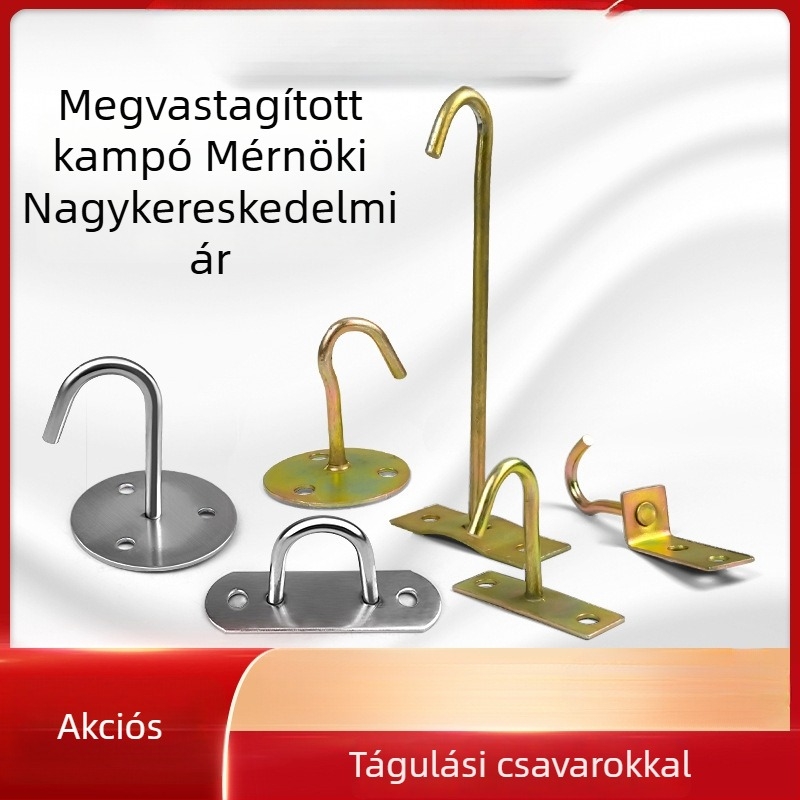 Mennyezeti ventilátor horog, vas horog, szerelő horog, U alakú tágító horog
