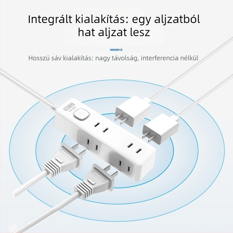 Qingfeng hosszabbító tápelosztó 1,5 m-es kábellel, 6 aljzattal