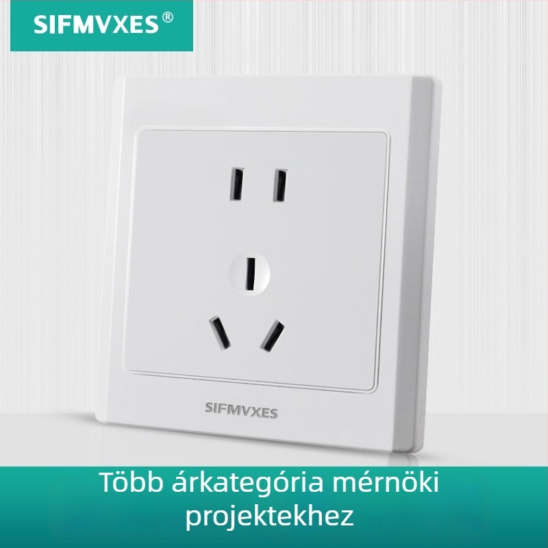 Két gangos, egyedi vezérlésű falikapcsoló és aljzat, mérnöki modell, típus 86 acéllemez előlap