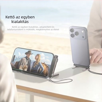 Type-C összecsukható állvány-adapter, 240W gyors töltéssel, kétfunkciós konverter mobiltelefonokhoz