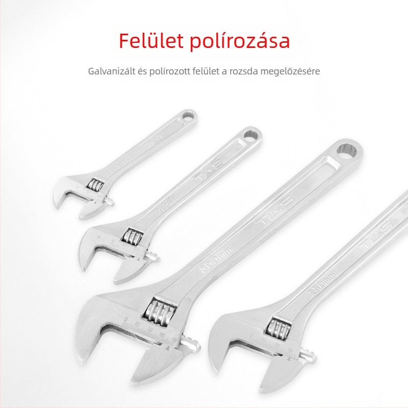 12 hüvelykes állítható csavarkulcs, ipari minőségű, sokoldalú kézi szerszám