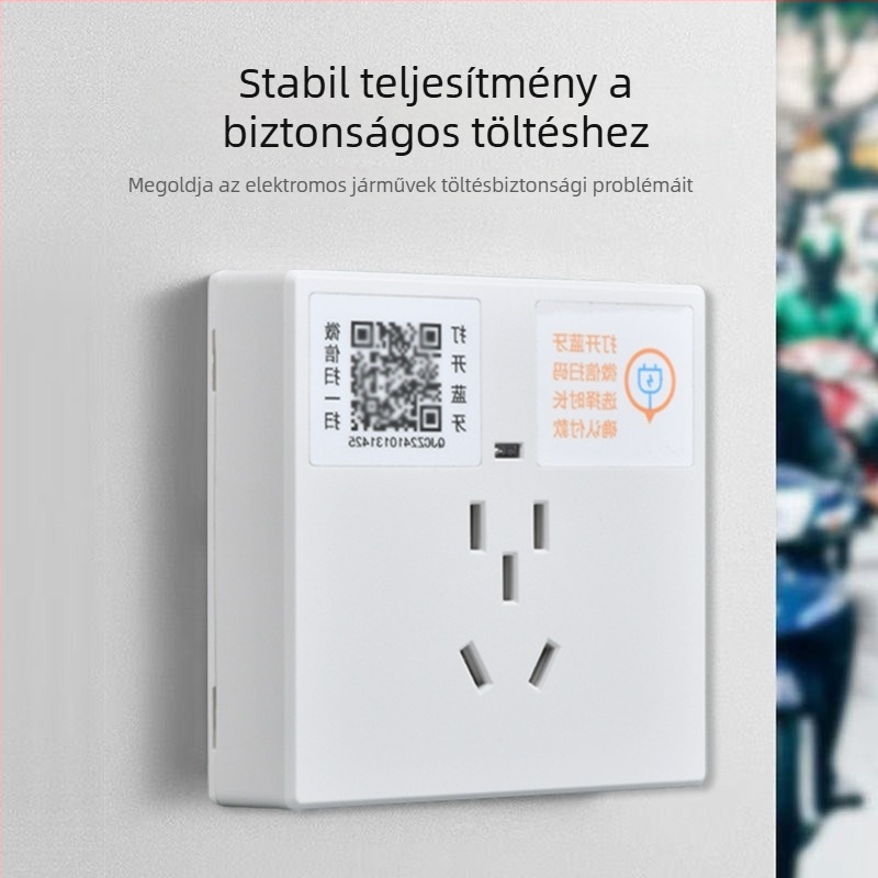 Intelligens Bluetooth QR-kódos töltőaljzat elektromos kerékpárhoz, Wi-Fi nélkül, megosztott töltés közösségben és gyárban