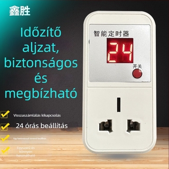 Okos időzítő kapcsoló aljzattal, visszaszámlálóval, túláram védelem elektromos járművek és mobiltelefonok számára, 220V vezérlő