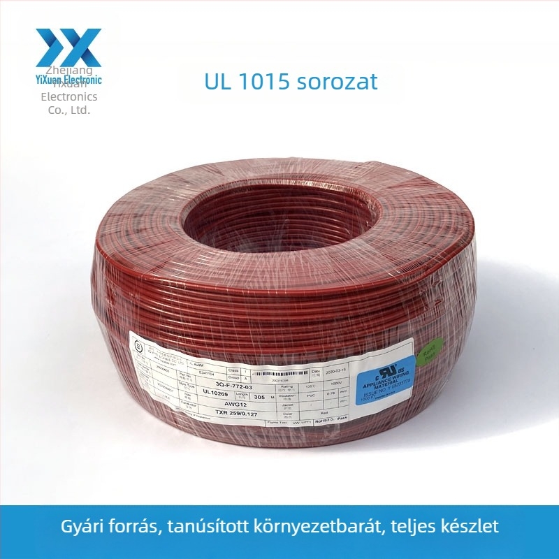 UL1015 többfunkciós elektromos vezeték, testreszabott feldolgozás, 18 AWG