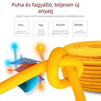 Kétvezetékes kábel nemzeti szabvány szerint, keresztmetszet 1/1.5/2.5 mm², kültéri, vízálló, fagyálló, szigetelt, hajlékony tápkábel