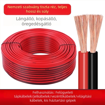 Nemzeti Szabvány 0.5 mm² RVB párhuzamos vezeték, 0.3 LED világítóvezeték, 0.75 mm² tiszta réz kábel