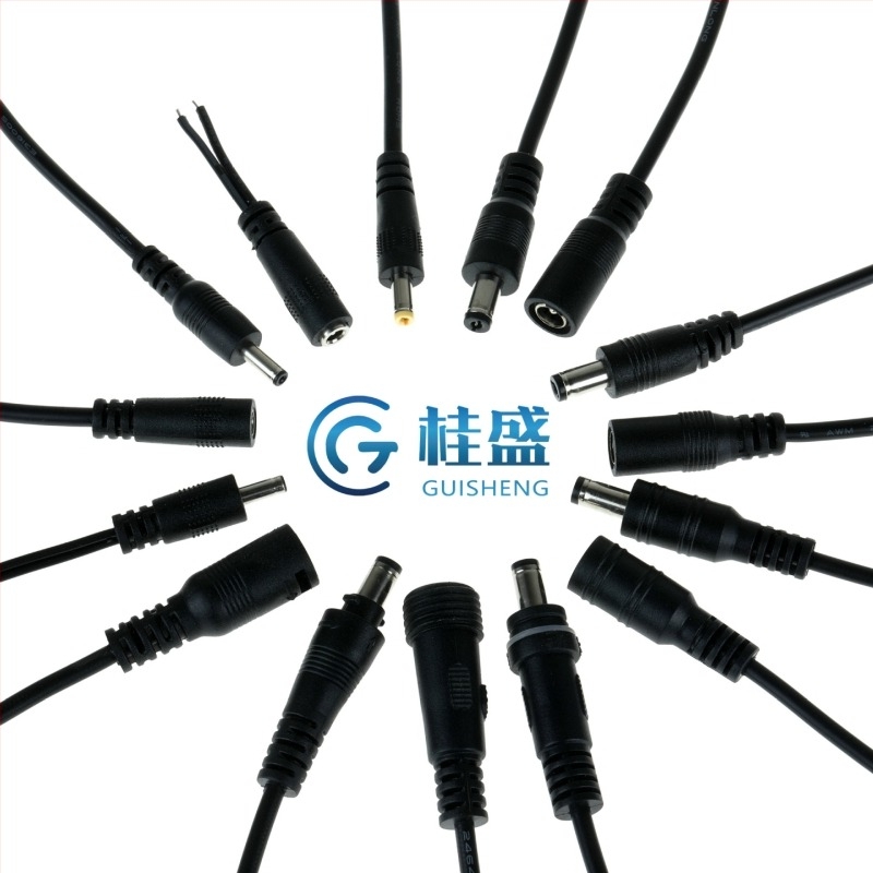 Tiszta rézből készült USB-kábel LED-szalaghoz, DC5521 csatlakozó, USB Type-A férfi dugó, fekete-fehér, egyfejű kábel