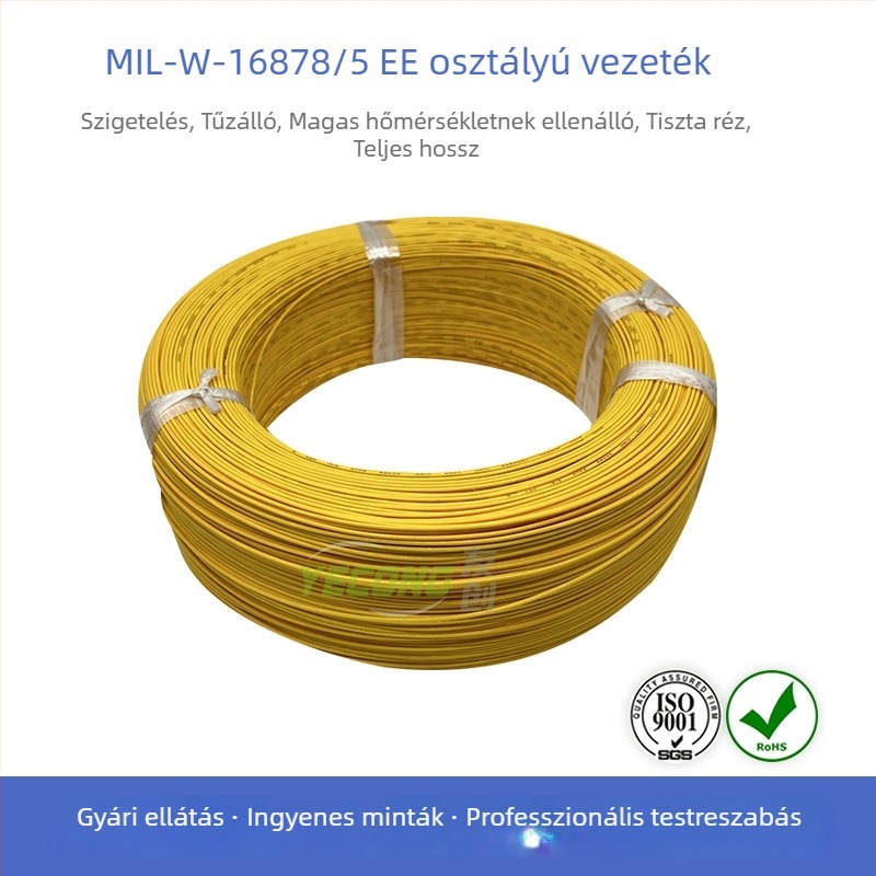 MIL-W-16878/5 EE PTFE magas hőmérséklet-álló elektronikus vezeték, 1 vezető, 16 AWG, 600V