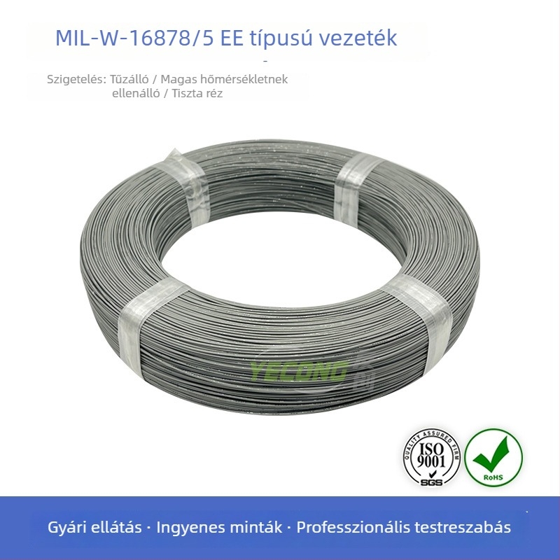MIL-W-16878/5 EE PTFE magas hőmérséklet-álló elektronikus vezeték, 1 vezető, 16 AWG, 600V