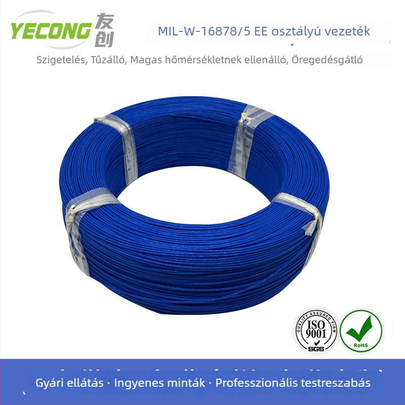 MIL-W-16878/5 EE PTFE magas hőmérséklet-álló elektronikus vezeték, 1 vezető, 16 AWG, 600V