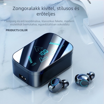 M48 Bluetooth fülhallgató in-ear, digitális kijelzővel, rendkívül hosszú üzemidő, nagy kapacitás, zene és játékok, TWS