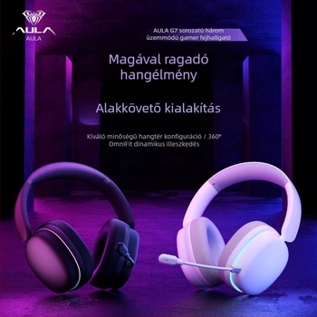Wolf Spider G7Pro vezeték nélküli fejhallgató Bluetooth-támogatással, három üzemmód zajszűrés, kiváló hang, mikrofon, alacsony késleltetés játékokhoz