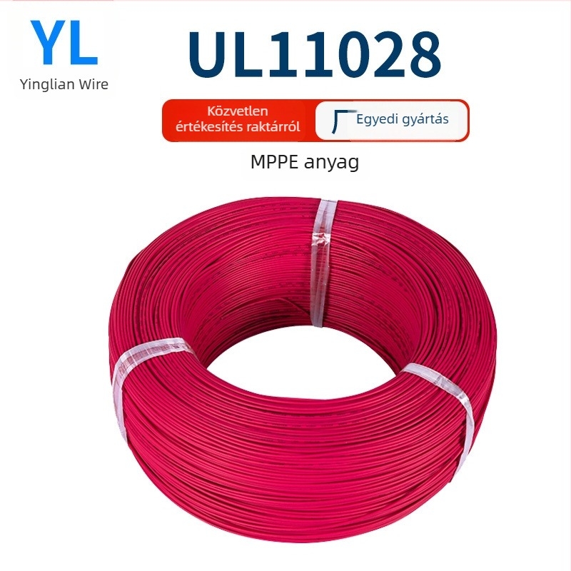 UL11028 tanúsított MPPE szigetelt 24 AWG elektromos vezeték, 105°C, 600V
