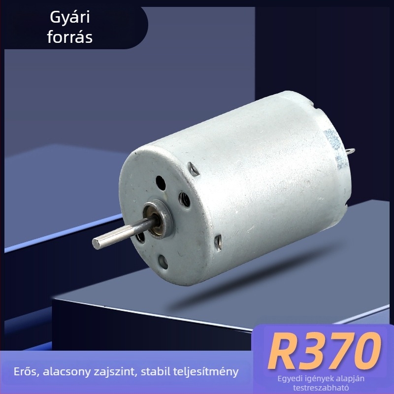 R370 DC motor modellrepülőgépekhez, víz- és levegőszivattyúkhoz, elektromos játékokhoz, hűtő ruházathoz és gyümölcslé készítőhöz