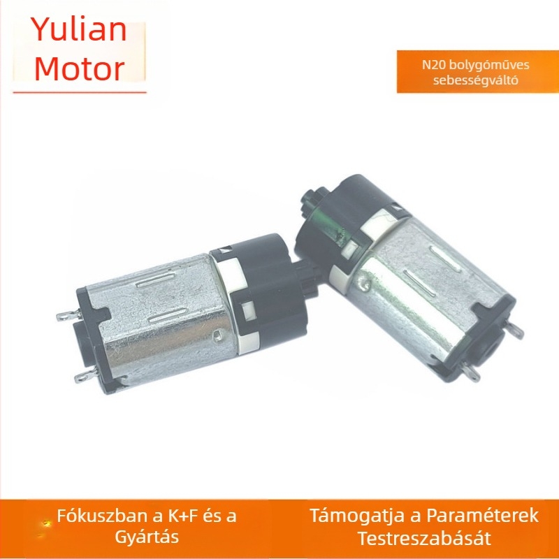 N20 bolygó-mikro motor curlingvashoz, alacsony zajszintű DC motor és ujjlenyomat-záras hajtás