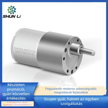 Precíziós hajtóműves mikro DC motor, 37 mm 3530, 12V, 130 RPM
