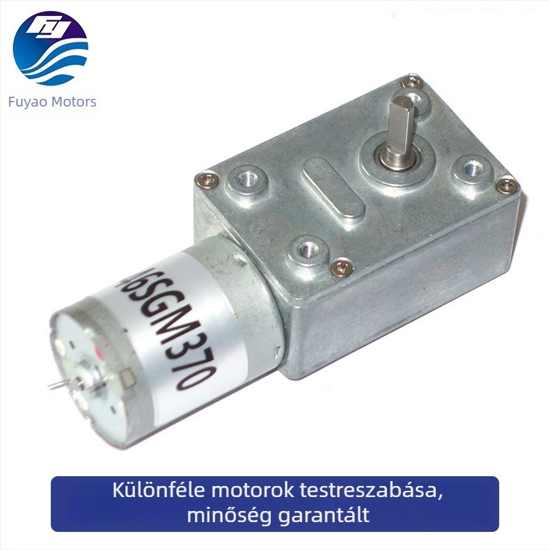 Fuyao 24V-os turbó csavarmenetes függönymotor, csendes, önzáró mechanizmus, nagy nyomatékú mikro DC motor