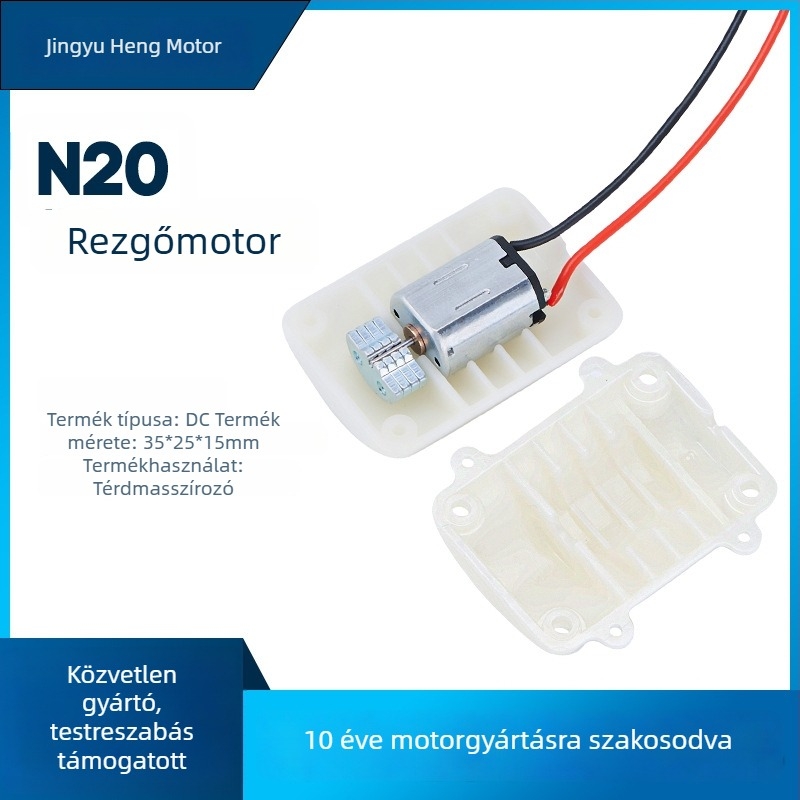 N20 térdmasszírozó: rezgő motor, kis méretű kefés DC motor