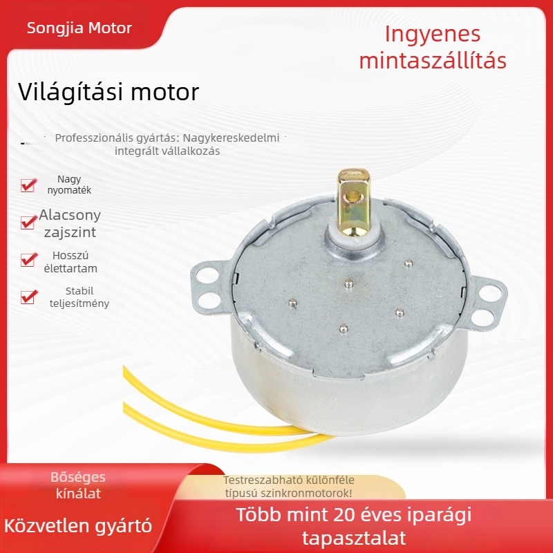 Songjia Mikro AC állandó mágneses szinkron motor világításhoz, 110–220V