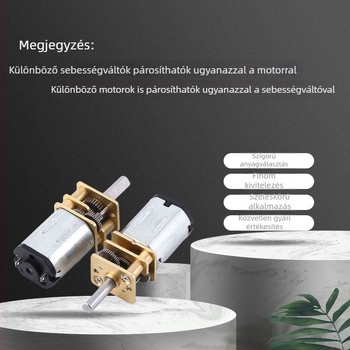Wal-blue N20 mikro DC motor 12:1 hajtóművel, alacsony zajszint, 3-12V