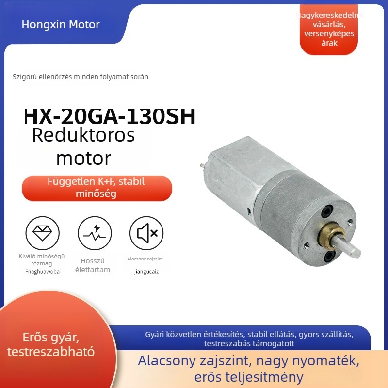 20GA-130SH fogaskerekes DC motor háztartási készülékekhez, kisméretű motor fogaskerékházzal, felnőtt termékekhez