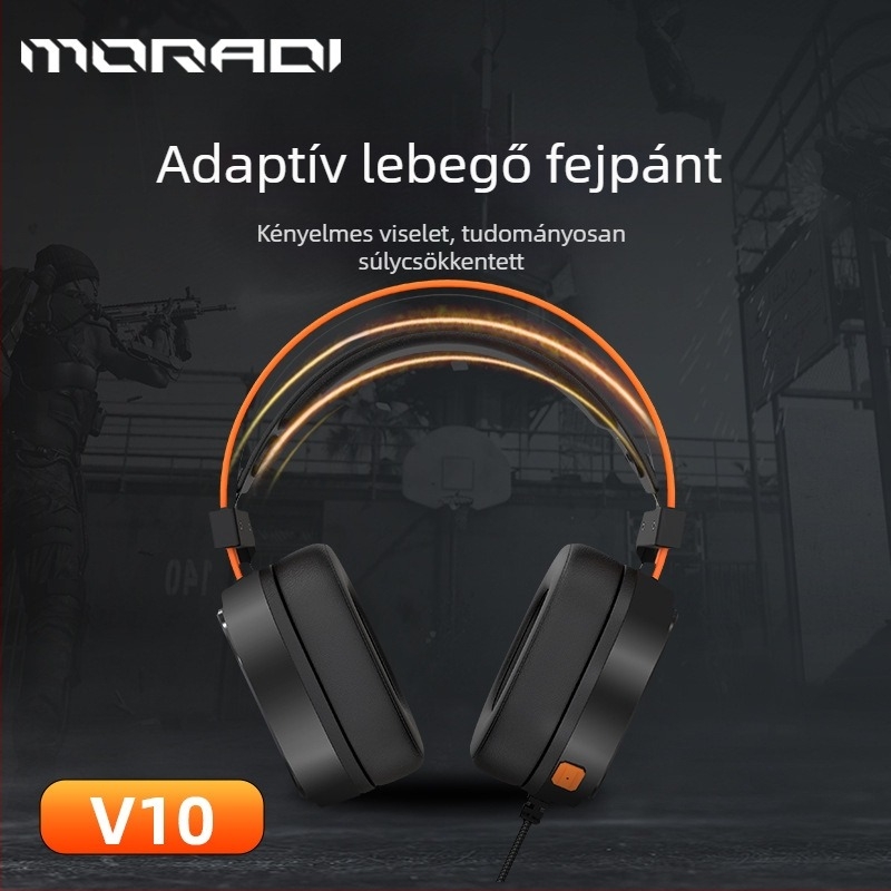 Magic V10 vezetékes gaming fejhallgató 7.1 surround hangzással, USB, PC/Notebook/Asztali számítógéphez
