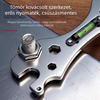 Rozsdamentes acél fürdőszobai kulcs, multifunkcionális vastagított szintmérővel zuhanytelepítéshez