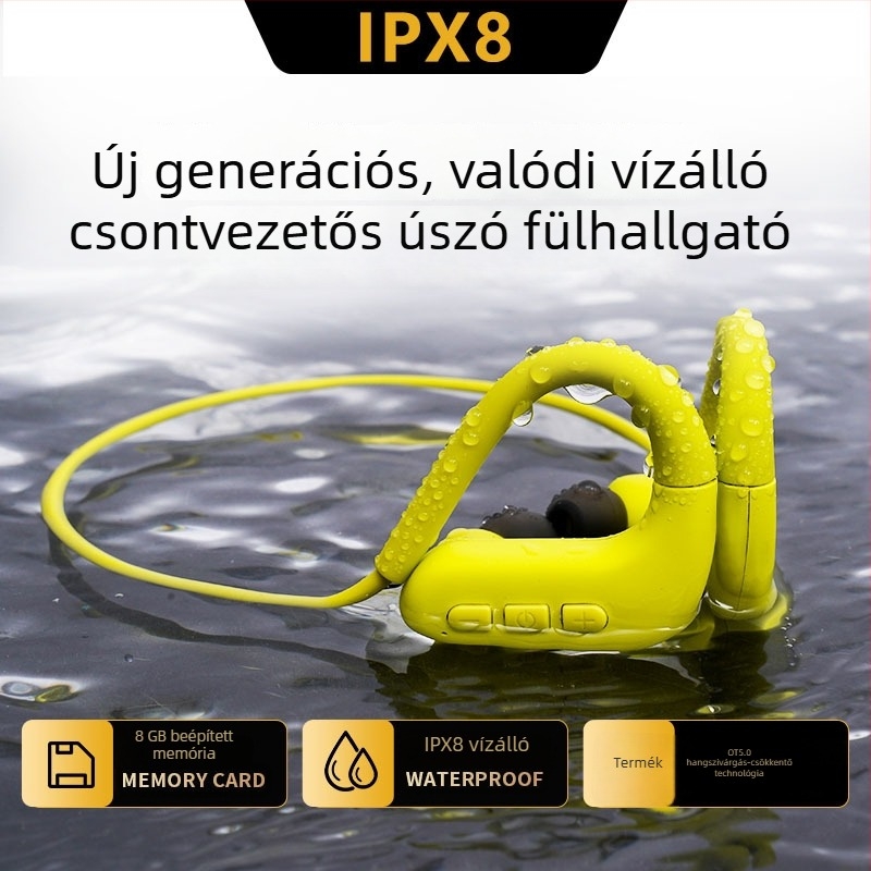 Csontvezetéses Bluetooth fülhallgató, vízálló, sporthoz és futáshoz, 8 GB beépített memóriával