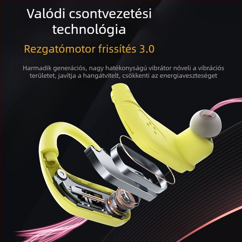 Csontvezetéses Bluetooth fülhallgató, vízálló, sporthoz és futáshoz, 8 GB beépített memóriával