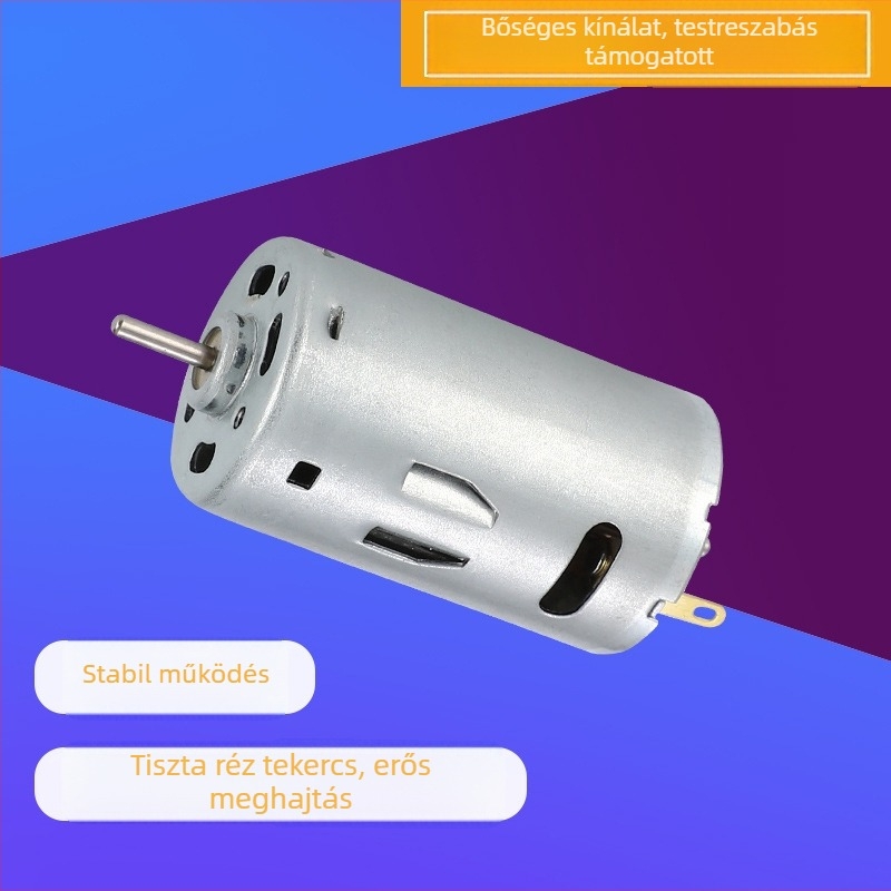R390 mikromotor kefés DC motor RC autókhoz, levegőtisztítókhoz és hajcsavaró készülékekhez