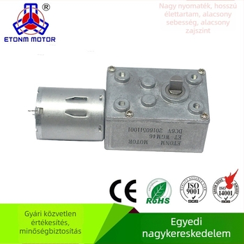 WGM46A csavarorsós hajtómű motor önzáró kefés motorral, 24V mikro motor, nagy nyomaték, alacsony zaj