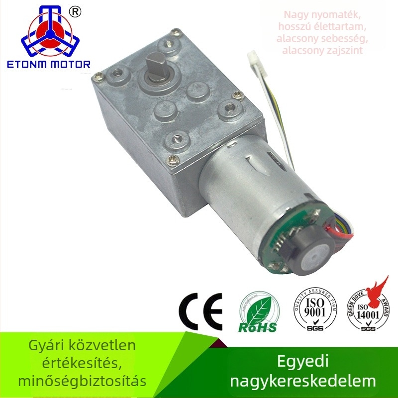 WGM46A csavarorsós hajtómű motor önzáró kefés motorral, 24V mikro motor, nagy nyomaték, alacsony zaj