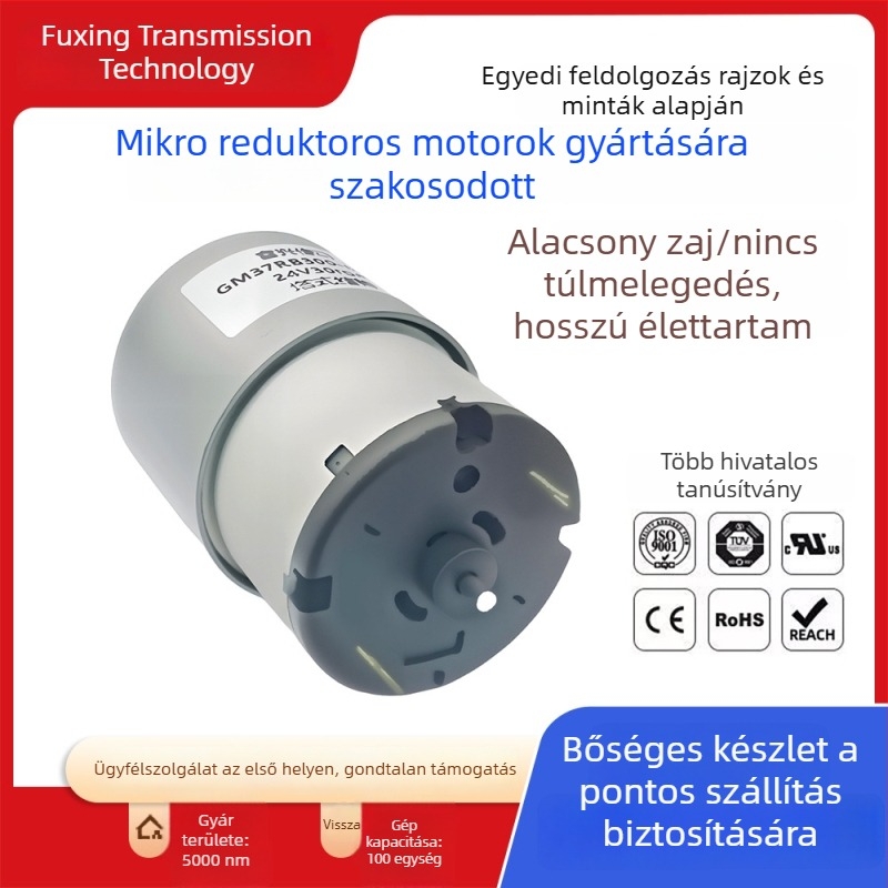 GM37 csökkentő motor, mikro DC motor, okos WC sebességszabályzó motor, automatikus csavaradagoló motor