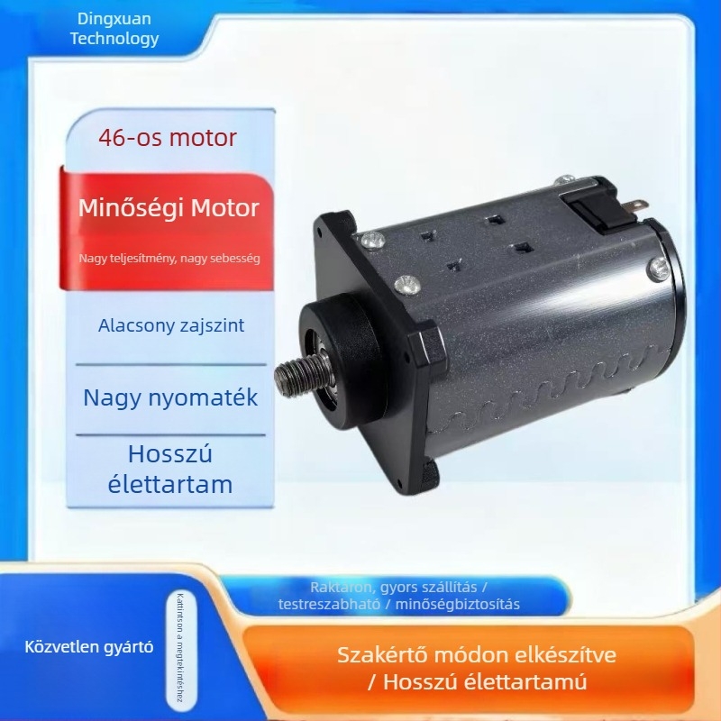 46 kefés DC motor menetes tengellyel masszázs eszközökhöz és lábfürdőkhöz