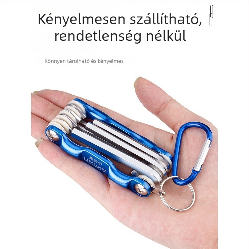 Deer Fairy Összecsukható hex kulcskészlet, többfunkciós, hordozható hex bitekkel és Torx csavarhúzóval