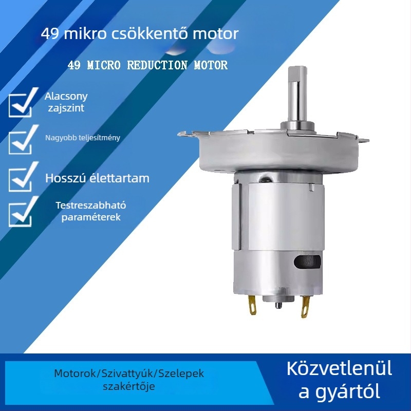 Fém fogaskerékházas mikromotor, DC motor, kompakt méretű