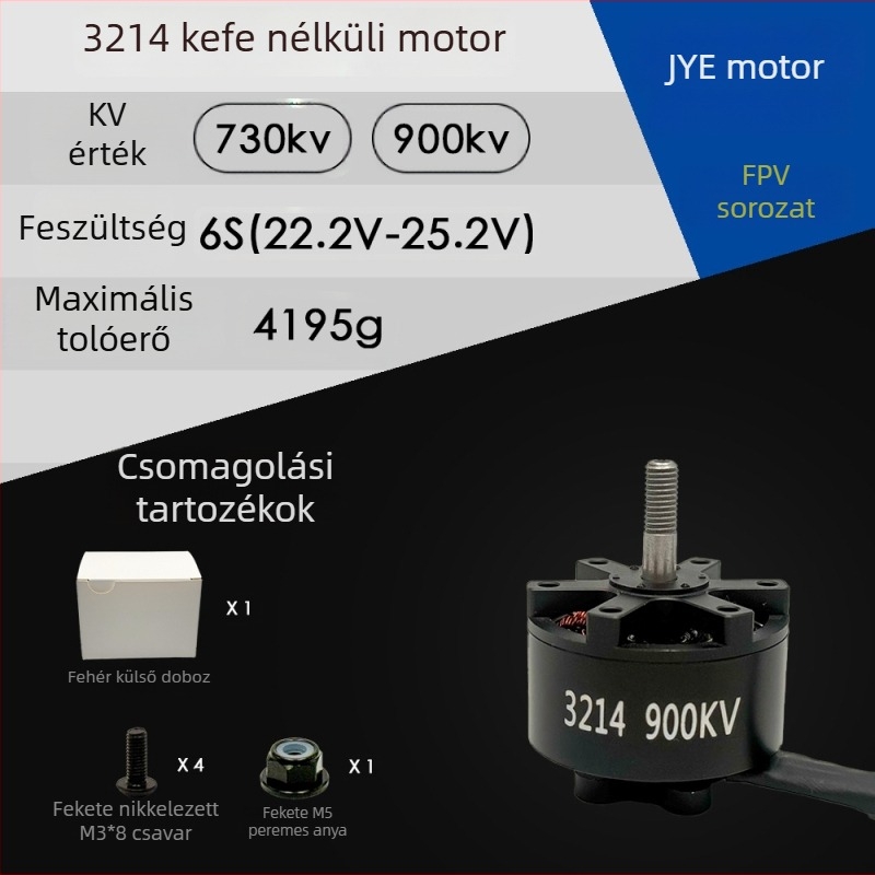 3214 brushless motor, 730Kv–900Kv FPV drónhoz, Huafei 3115, 10 hüvelykes propellerek