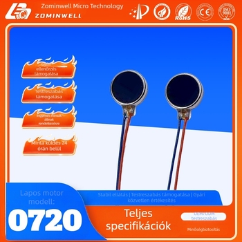0720 Mikro lapos vibrációs motor játékokhoz — alacsony zaj, magas tartósság, erős vibráció