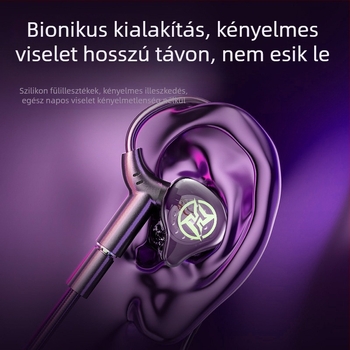 Neutral E11 gamer fejhallgató, vezetékes, in-ear/ear-hook dizájn, hosszú mikrofon, 3.5 mm csatlakozó, 12 mm meghajtó, szilikon fülilleszték