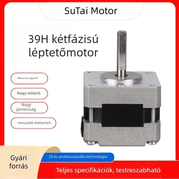 39 léptető motor, 1,8° lépés, kétfázisú, nagy nyomatékú, nagy teljesítményű, 44 cm magas
