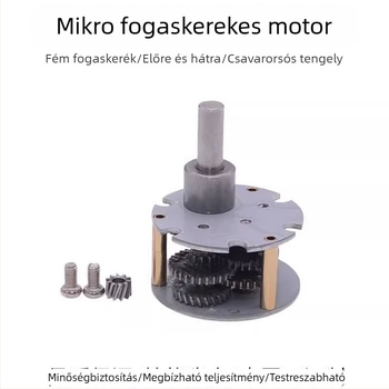 Pei Yan 555 DC motor csökkentővel, 12V/24V, állítható sebesség, hosszú tengely emelő- és csúszóasztalhoz csavarorsóval