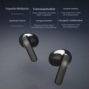 HYA12 Bluetooth fülhallgató zajcsökkentéssel, in-ear kialakítással, hosszú akkumulátor-üzemidővel, sporthoz és játékokhoz, vezeték nélküli TWS