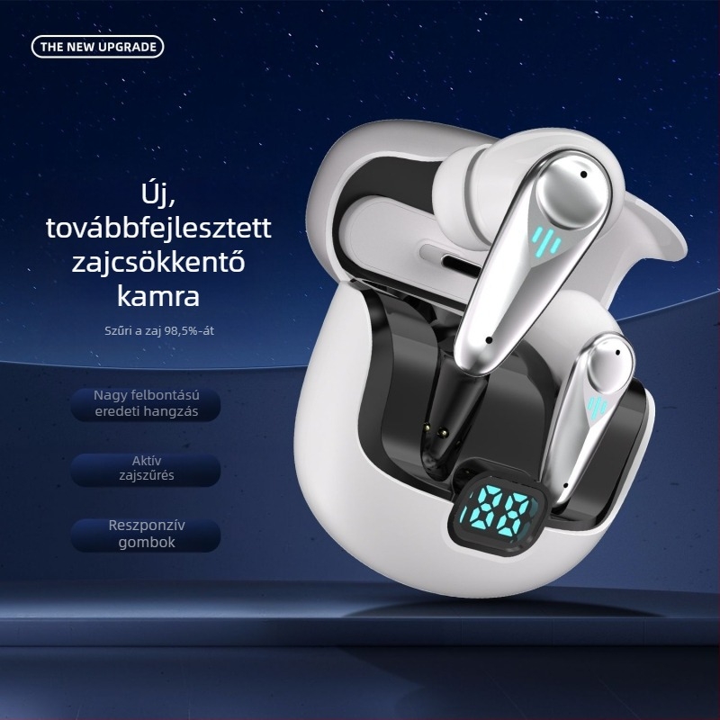 YX37 Játék Bluetooth fejhallgató ANC-val, 2,4 GHz gyors kapcsolódás, ultra alacsony késleltetés, hosszú akkumulátor-üzemidő, esports fejhallgató egyedi formával