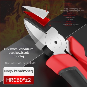 Diagonális vágófogó aranyhoz és aranyrúdhoz, nagy szilárdságú, kis méretű ékszervágó szerszám