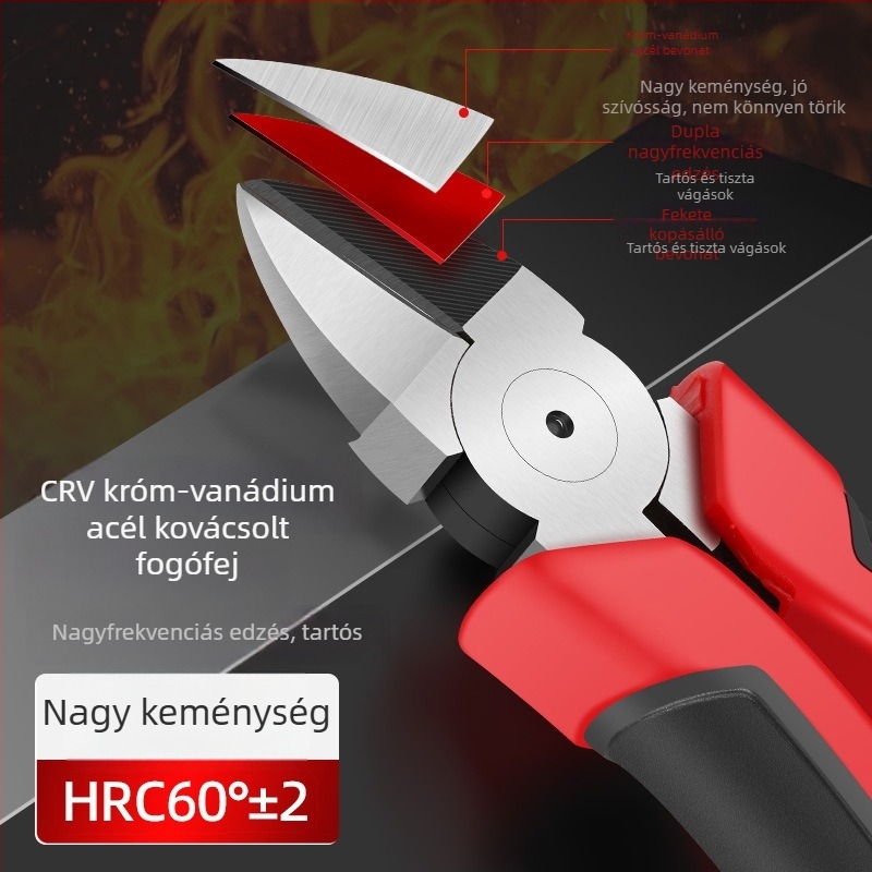 Diagonális vágófogó aranyhoz és aranyrúdhoz, nagy szilárdságú, kis méretű ékszervágó szerszám